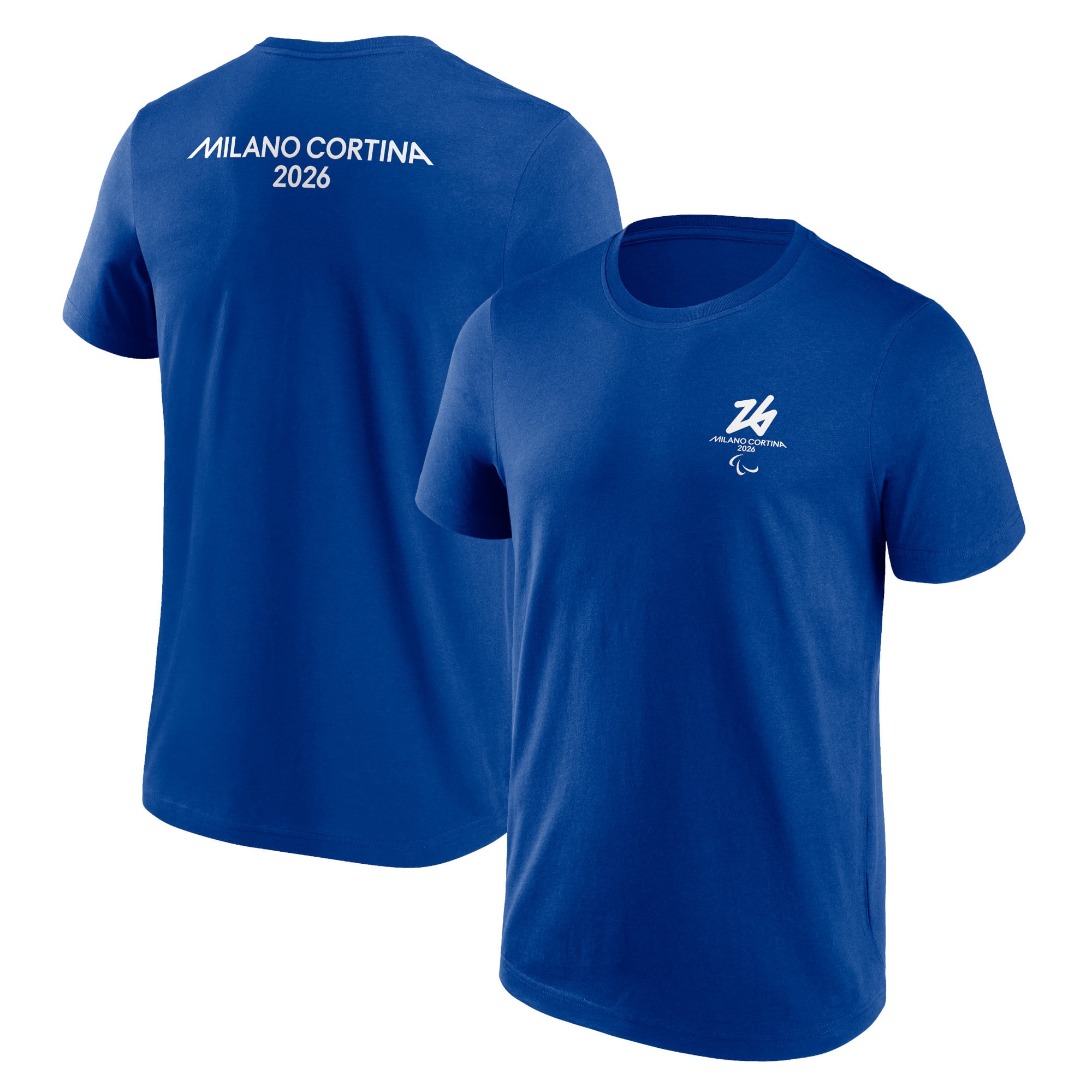 T-shirt con grafica con logo anteriore e posteriore delle Paralimpiadi Milano Cortina 2026 - Blu