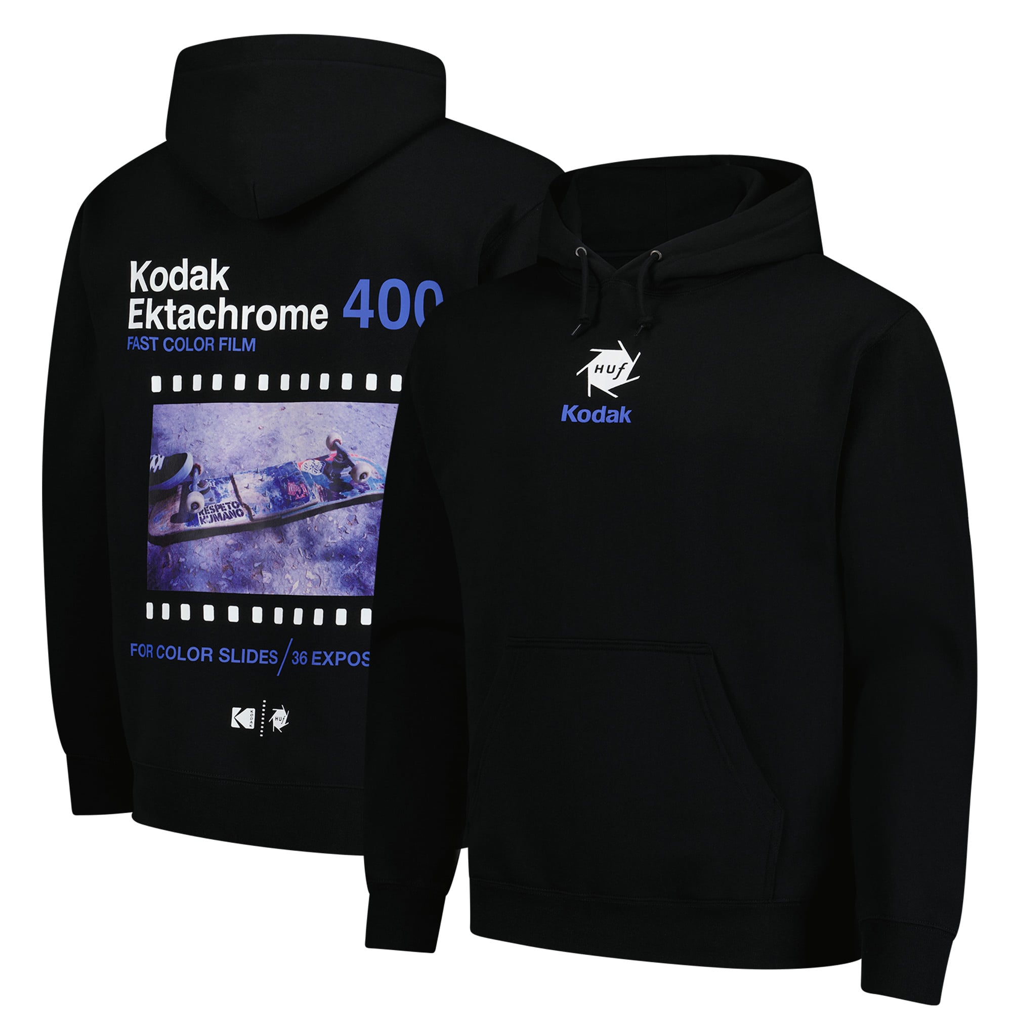 Men's Huf Worldwide Black Kodak Invention Pullover Hoodie