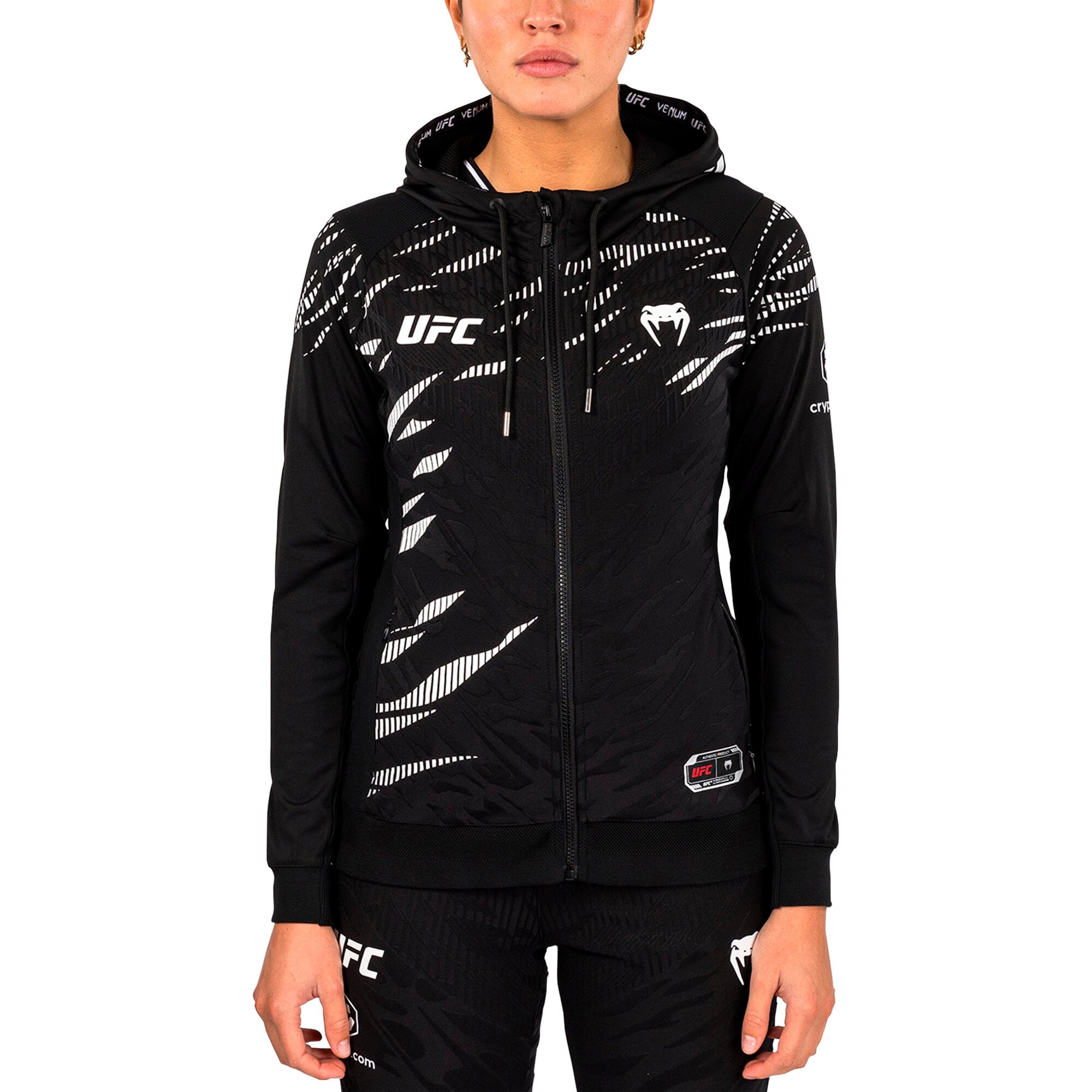 Felpa con cappuccio UFC Fusion by Venum Fight Night - Nero - Donna: retailer-supplied image