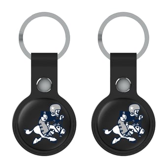 Keyscaper Dallas Cowboys Black Leatherette AirTag Holder 2-Pack