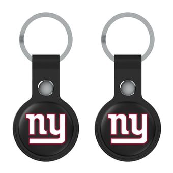Keyscaper New York Giants Black Leatherette AirTag Holder 2-Pack