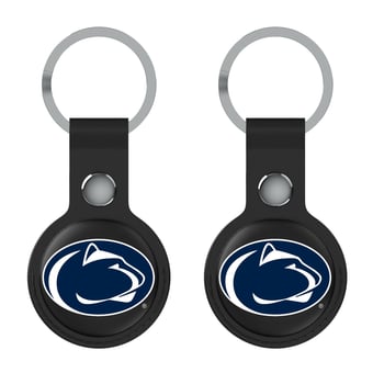 Keyscaper Penn State Nittany Lions Black Leatherette AirTag Holder 2-Pack