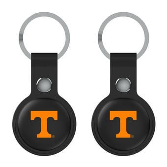 Keyscaper Tennessee Volunteers Black Leatherette AirTag Holder 2-Pack