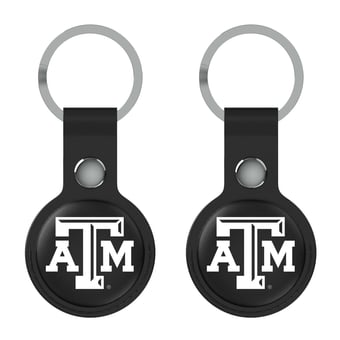 Keyscaper Texas A&M Aggies Black Leatherette AirTag Holder 2-Pack