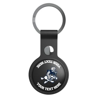 Keyscaper Dallas Cowboys Personalized Black Leatherette AirTag Holder