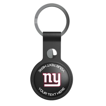 Keyscaper New York Giants Personalized Black Leatherette AirTag Holder