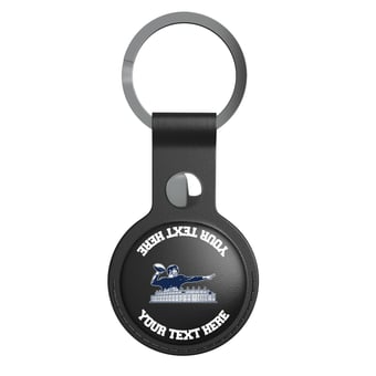 Keyscaper New York Giants Personalized Black Leatherette AirTag Holder