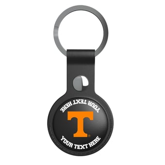 Keyscaper Tennessee Volunteers Personalized Black Leatherette AirTag Holder