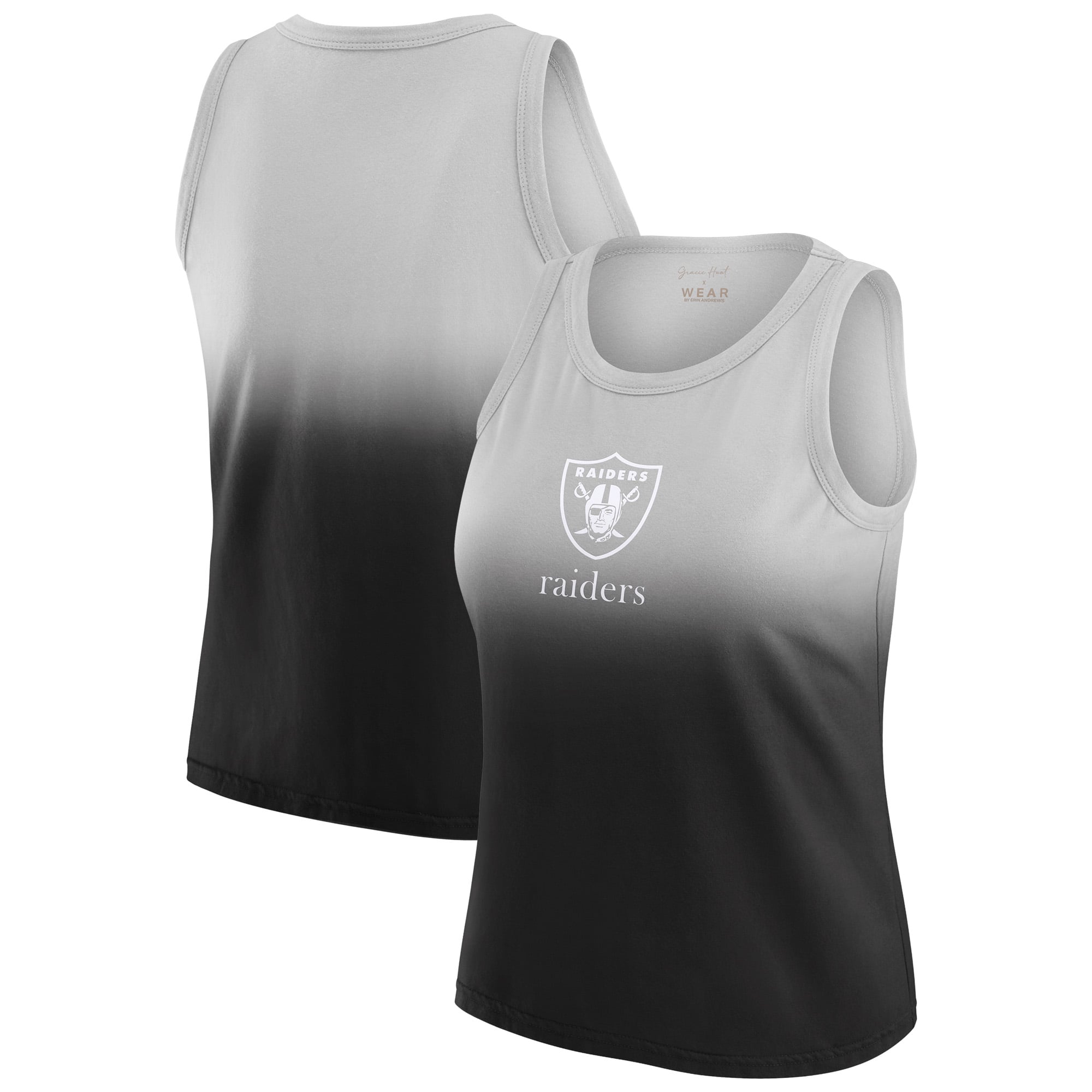 Women’s WEAR by Erin Andrews x Gracie Hunt Black Las Vegas Raiders Ombre Tank Top Women’s WEAR by Erin Andrews x Gracie Hunt Black Las Vegas Raiders Ombre Tank Top