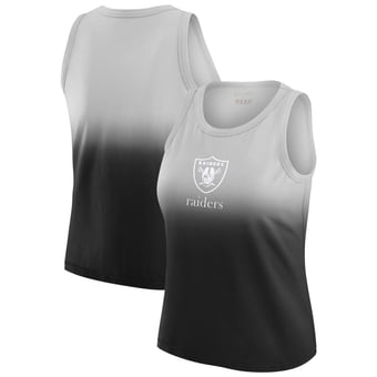 Women's WEAR by Erin Andrews x Gracie Hunt Black Las Vegas Raiders Ombre Tank Top