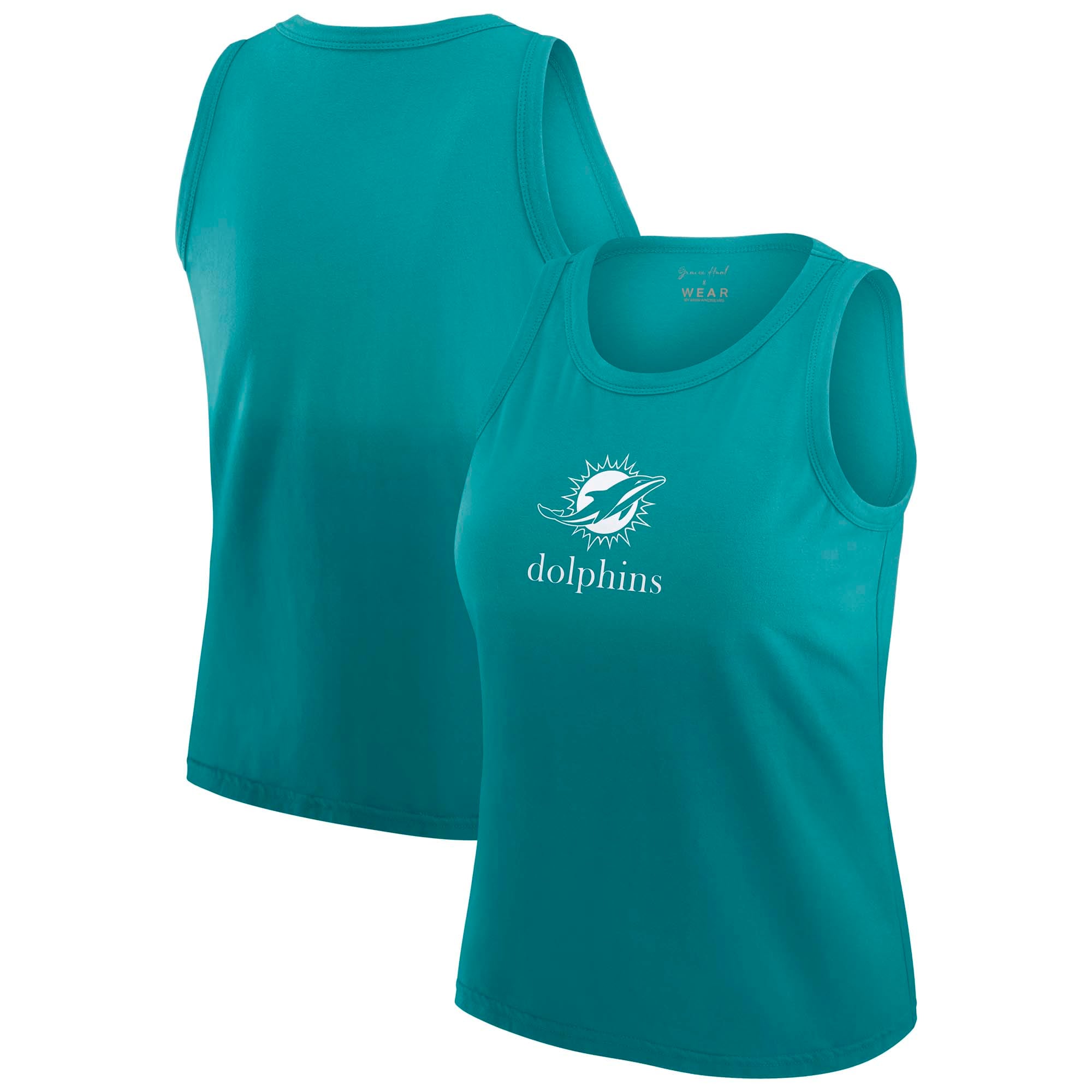 Women’s WEAR by Erin Andrews x Gracie Hunt Aqua Miami Dolphins Ombre Tank Top Women’s WEAR by Erin Andrews x Gracie Hunt Aqua Miami Dolphins Ombre Tank Top