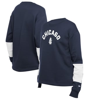 Women's New Era  Navy Chicago Cubs Game Day Color Pullover Sweatshirt