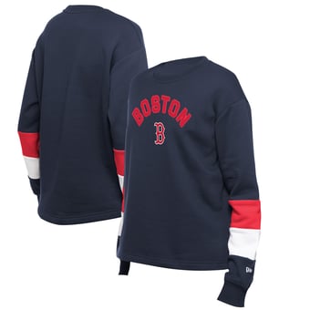 Women's New Era  Navy Boston Red Sox Game Day Color Pullover Sweatshirt