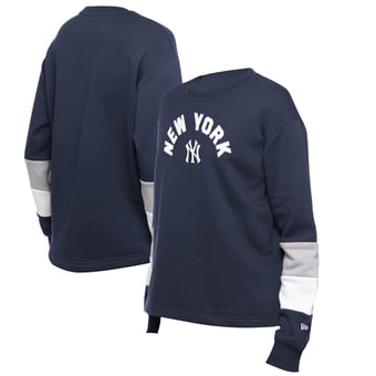 Women's New Era  Navy New York Yankees Gameday Crewneck Sweatshirt