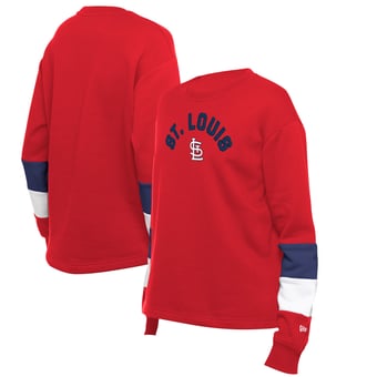 Women's New Era  Red St. Louis Cardinals Game Day Color Pullover Sweatshirt