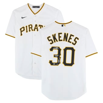 Paul Skenes Pittsburgh Pirates Autographed White Nike Replica Jersey with Multiple MLB Debut Inscriptions - Limited Edition of 25