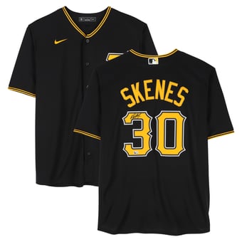 Paul Skenes Pittsburgh Pirates Autographed Black Nike Replica Jersey