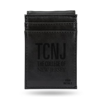 College of New Jersey Lions Personalized Front Pocket Wallet