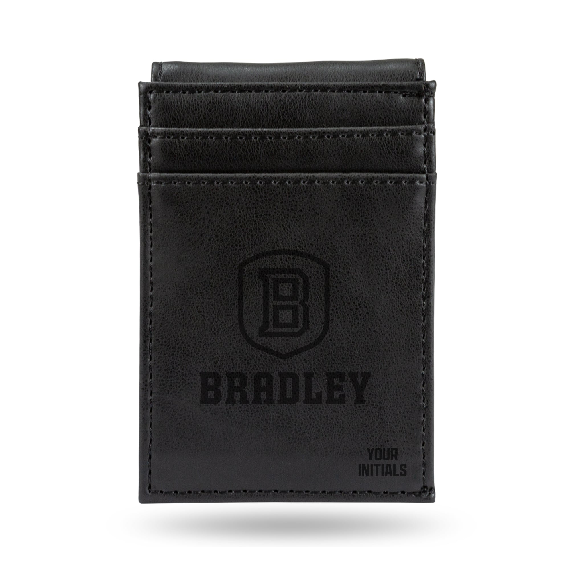 Bradley Braves Personalized Front Pocket Wallet