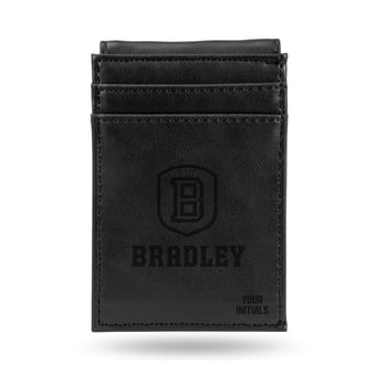 Bradley Braves Personalized Front Pocket Wallet