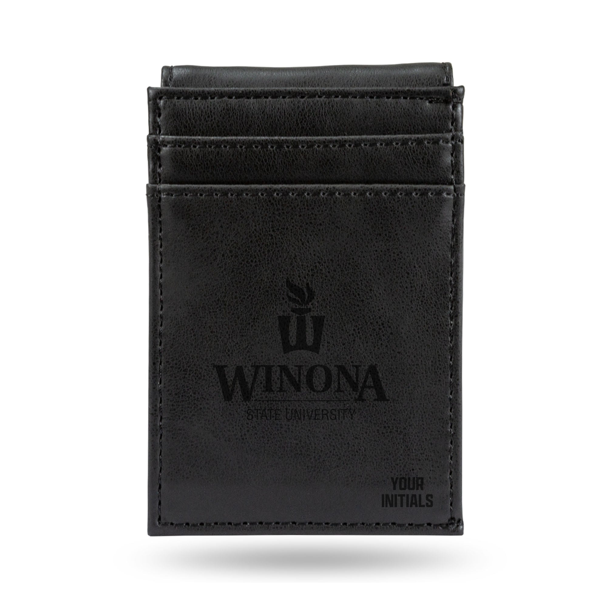 Winona State Warriors Personalized Front Pocket Wallet