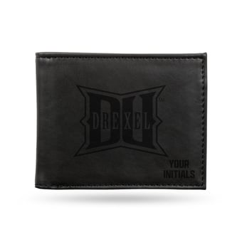 Black Drexel Dragons Personalized Billfold Wallet