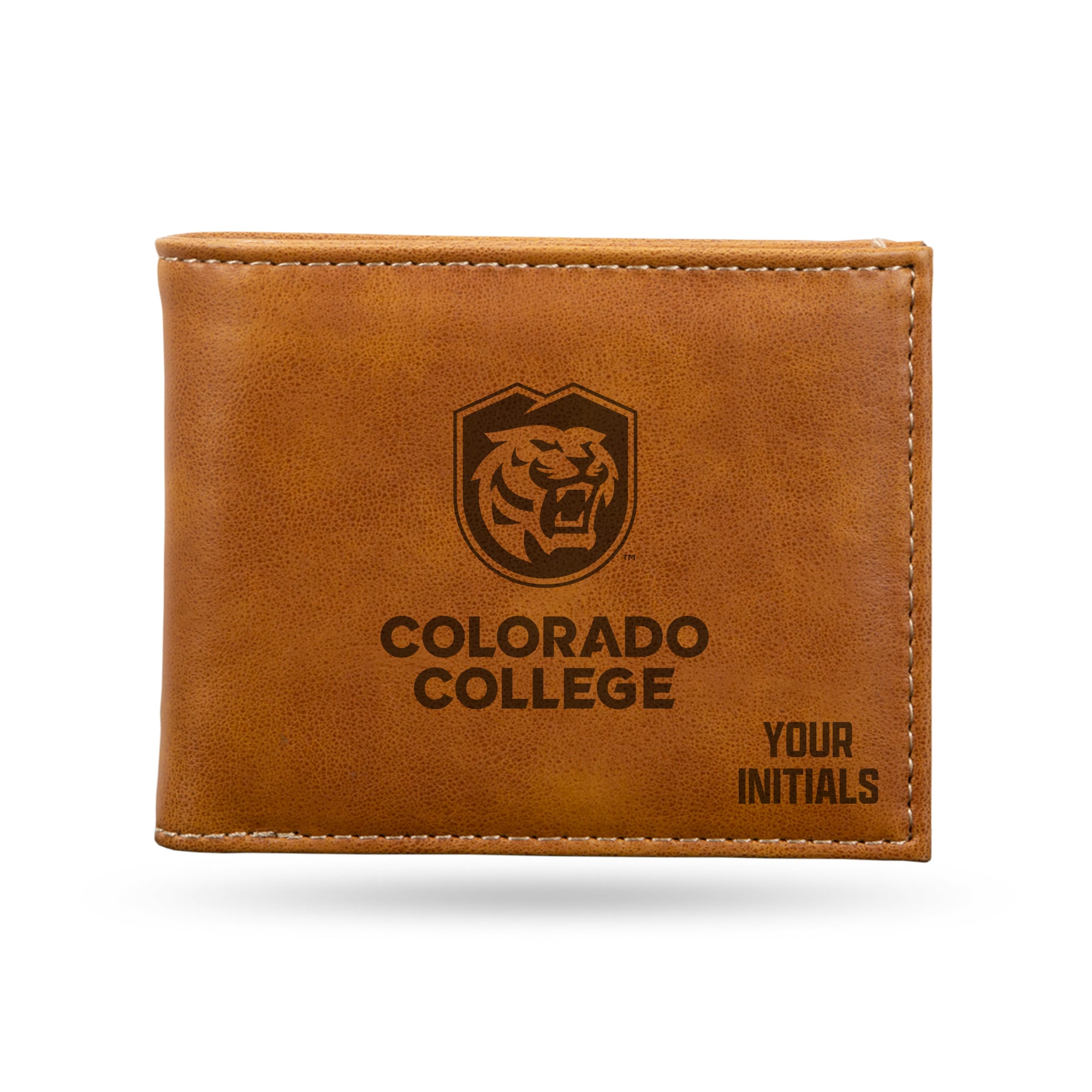 Brown Colorado College Tigers Personalized Billfold Wallet