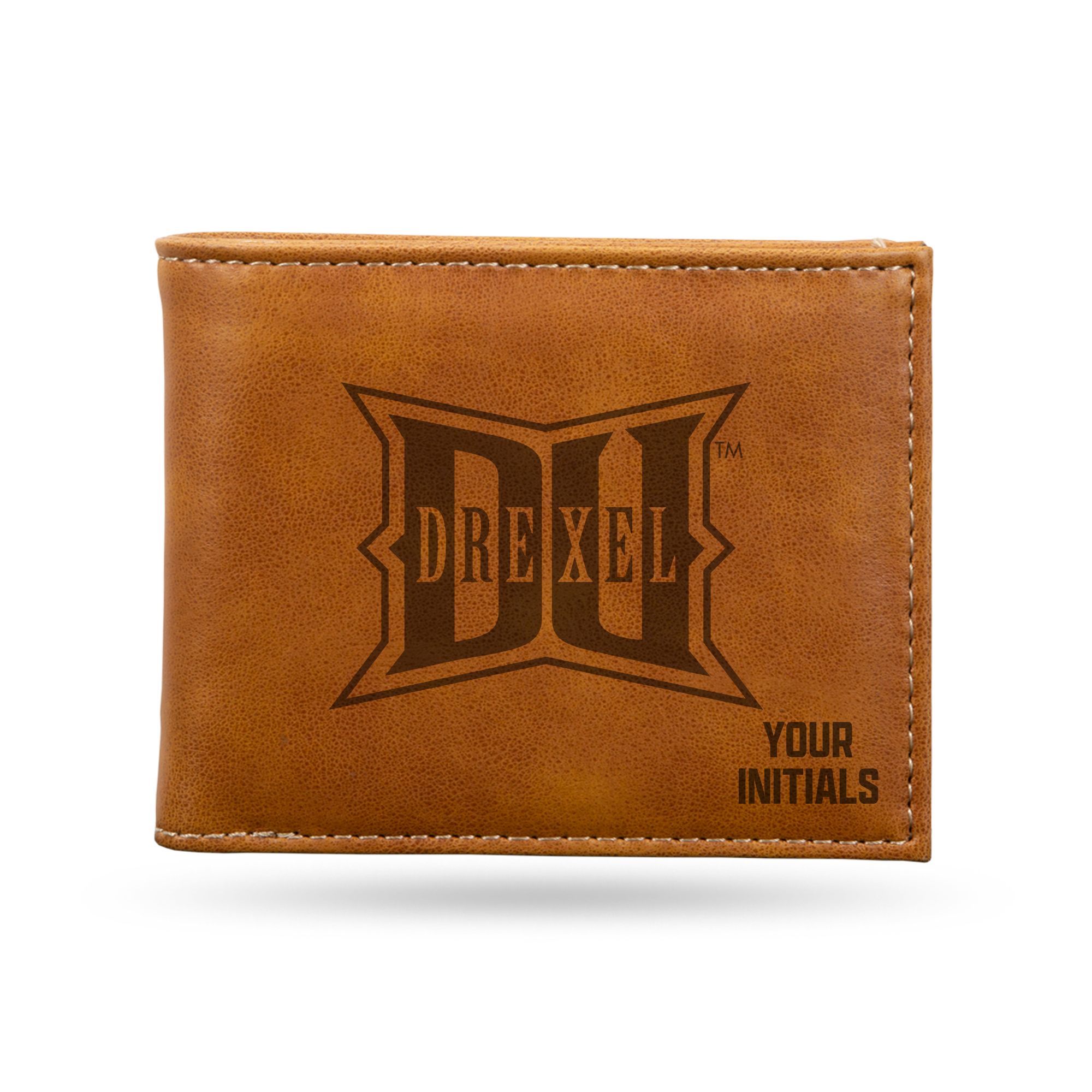 Brown Drexel Dragons Personalized Billfold Wallet
