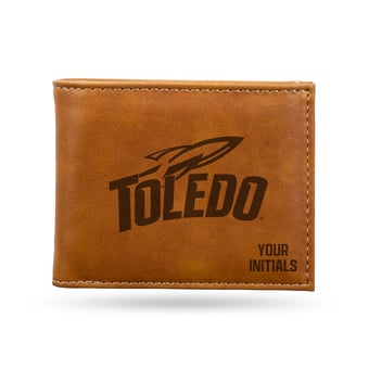 Brown Toledo Rockets Personalized Billfold Wallet