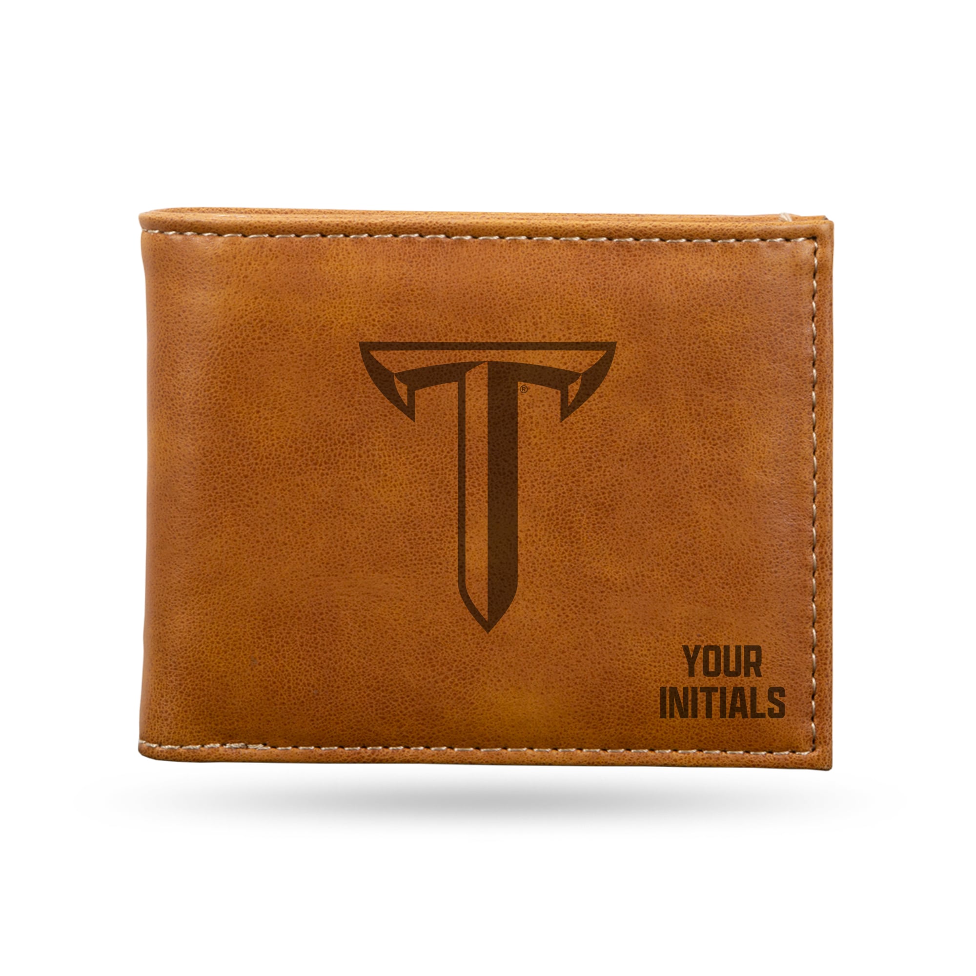 Brown Troy University Trojans Personalized Billfold Wallet