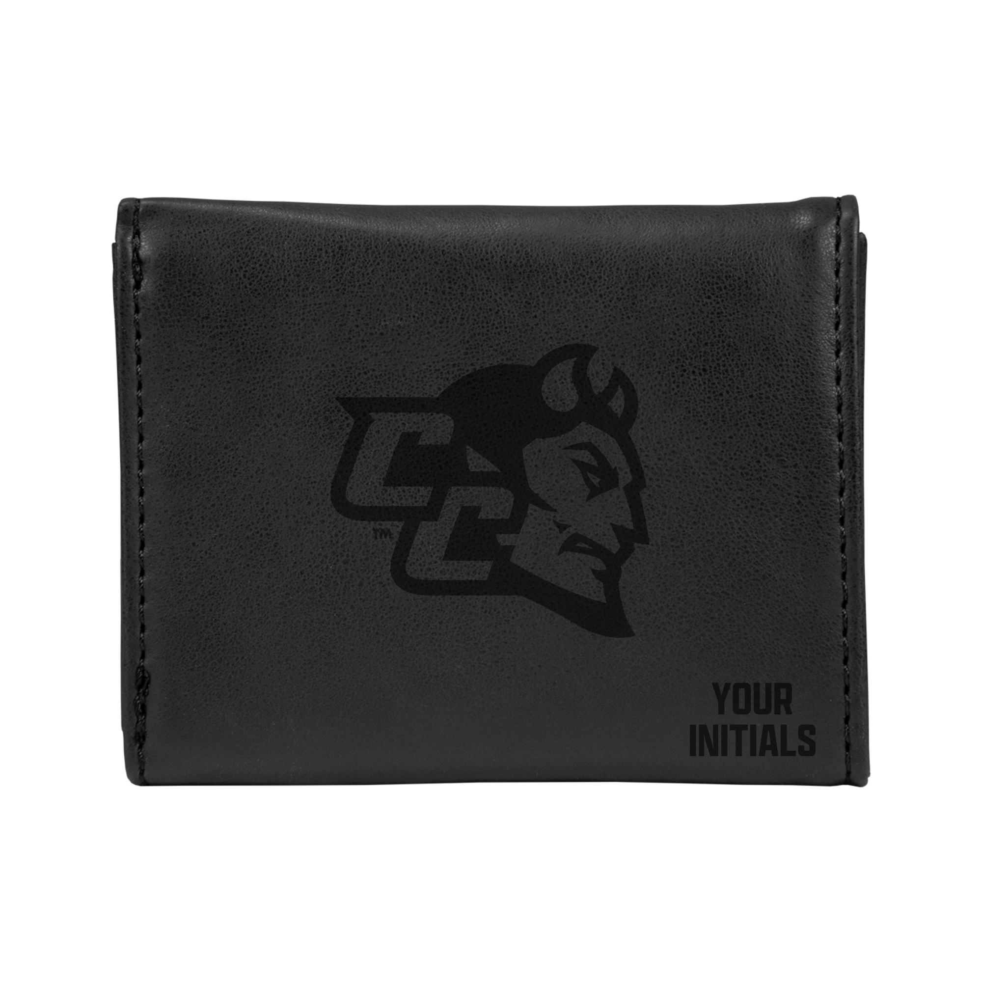 Central Connecticut State Blue Devils Personalized Trifold Wallet
