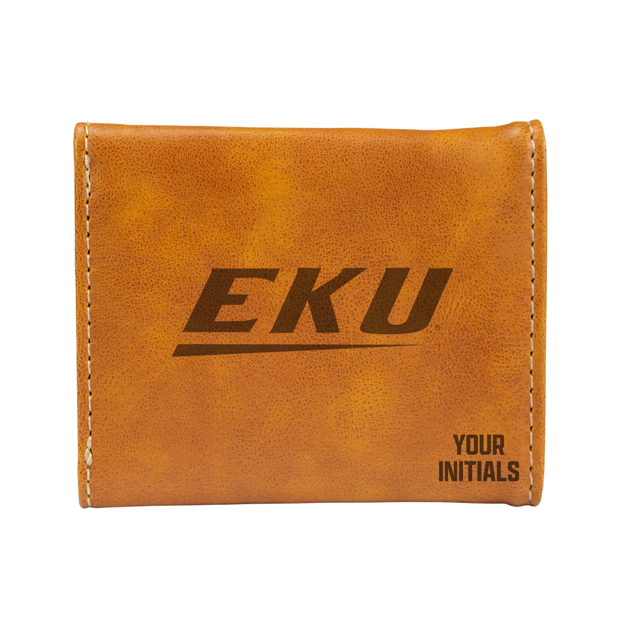 Brown Eastern Kentucky Colonels Personalized Trifold Wallet