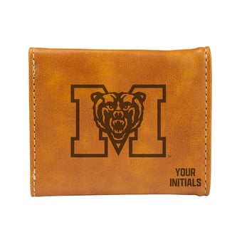 Brown Mercer Bears Personalized Trifold Wallet