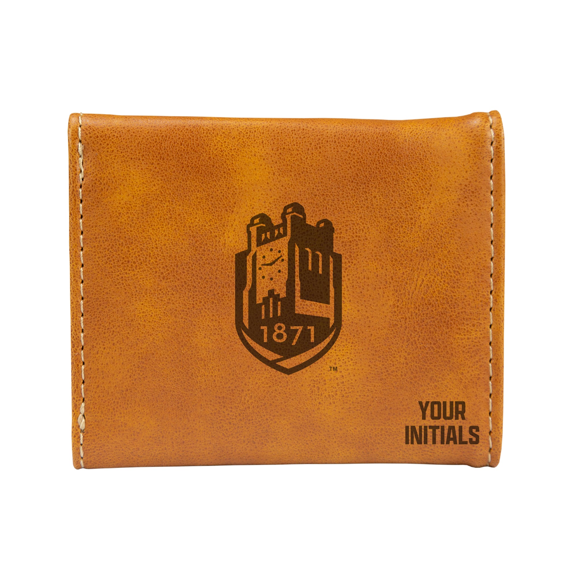 Brown SUNY Geneseo Knights Personalized Trifold Wallet