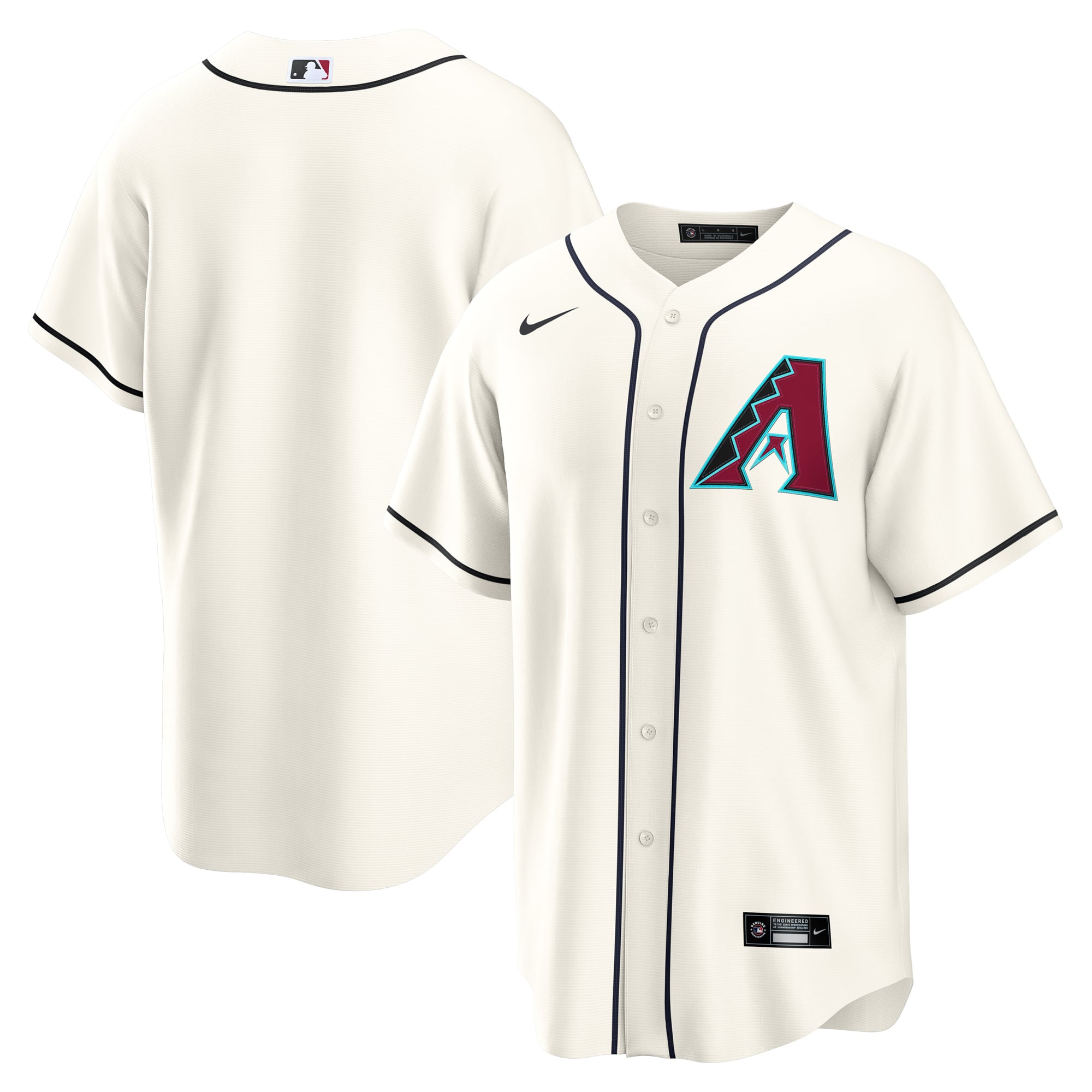 Men's Nike Cream Arizona Diamondbacks Home Replica Jersey