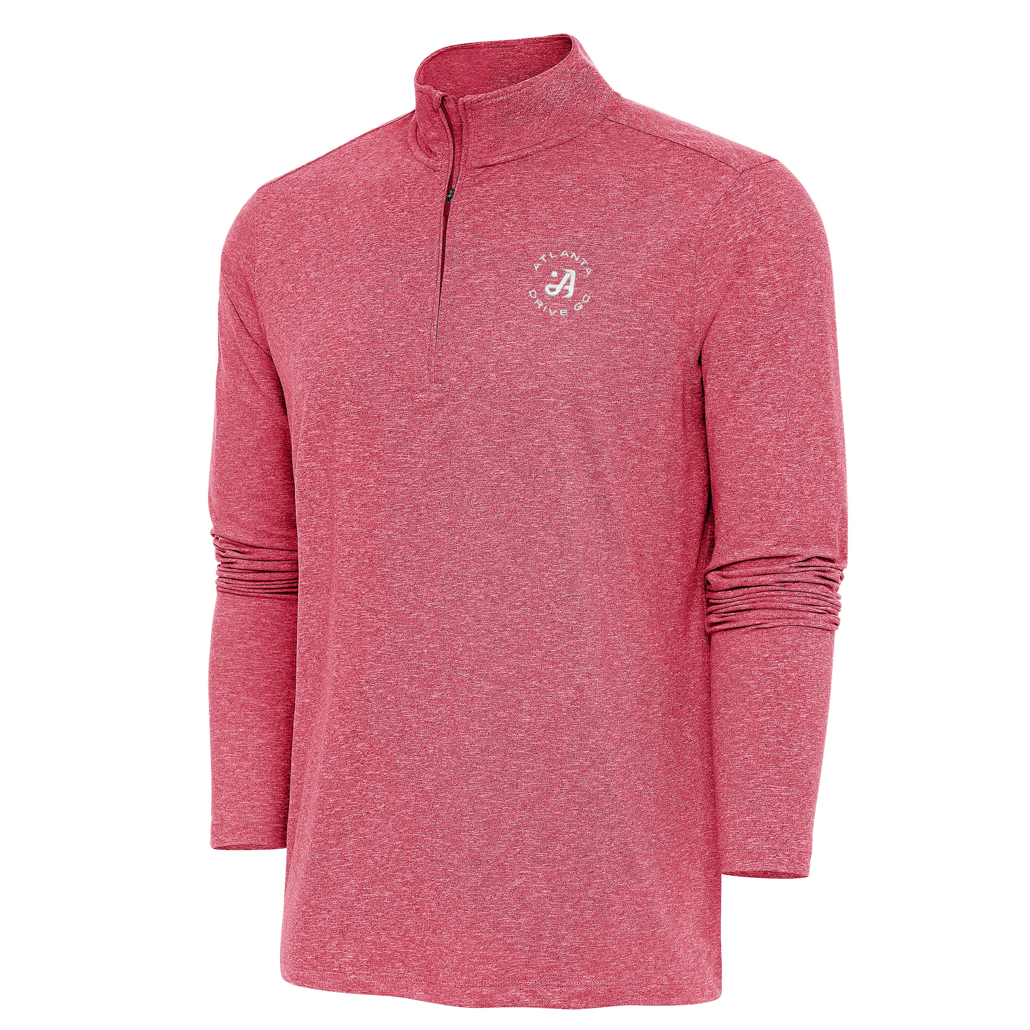 Men’s Antigua Heather Red TGL Atlanta Drive GC Hunk Quarter-Zip Top Men’s Antigua Heather Red TGL Atlanta Drive GC Hunk Quarter-Zip Top