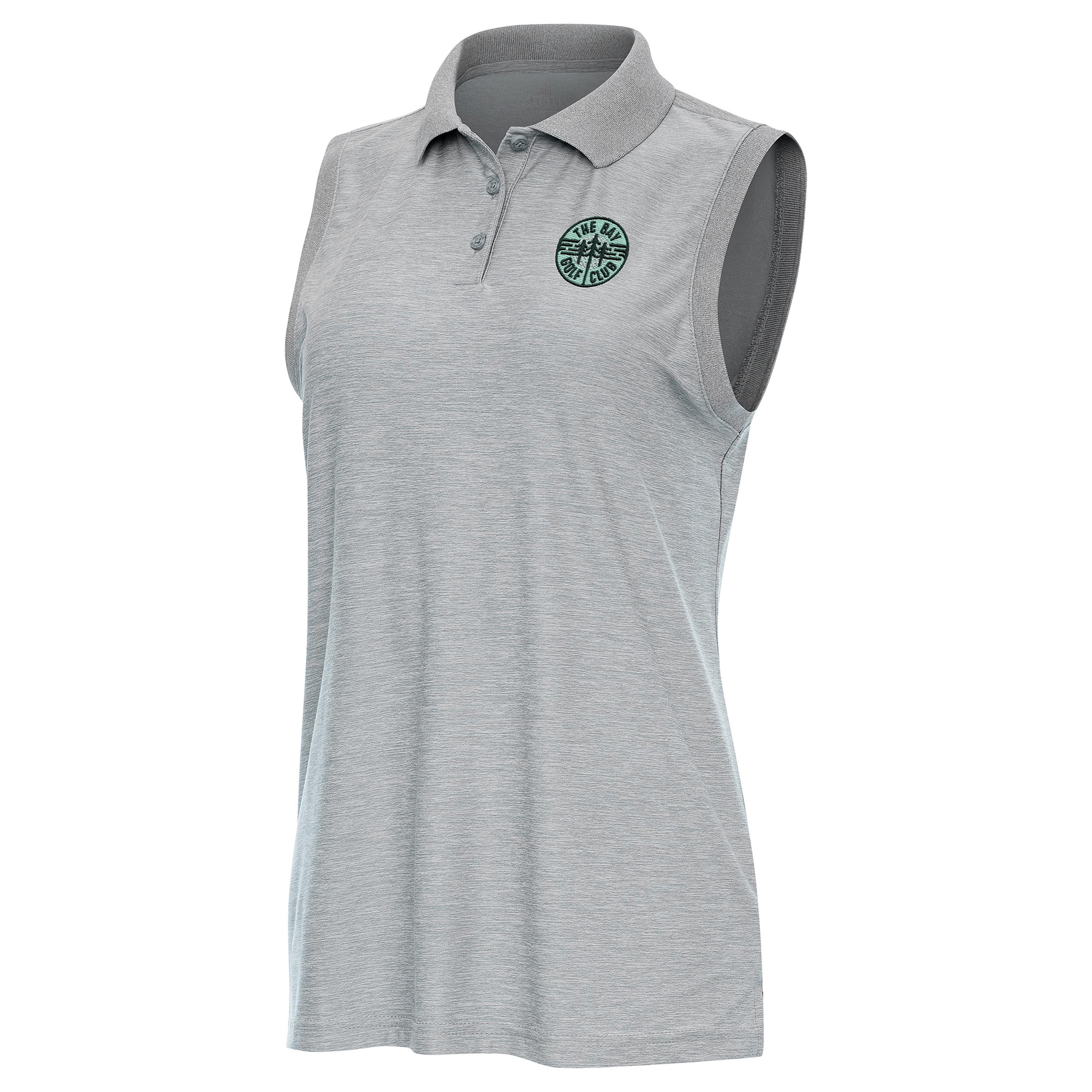 Women’s Antigua Heather Gray TGL The Bay Golf Club Recap Sleeveless Performance Polo Women’s Antigua Heather Gray TGL The Bay Golf Club Recap Sleeveless Performance Polo