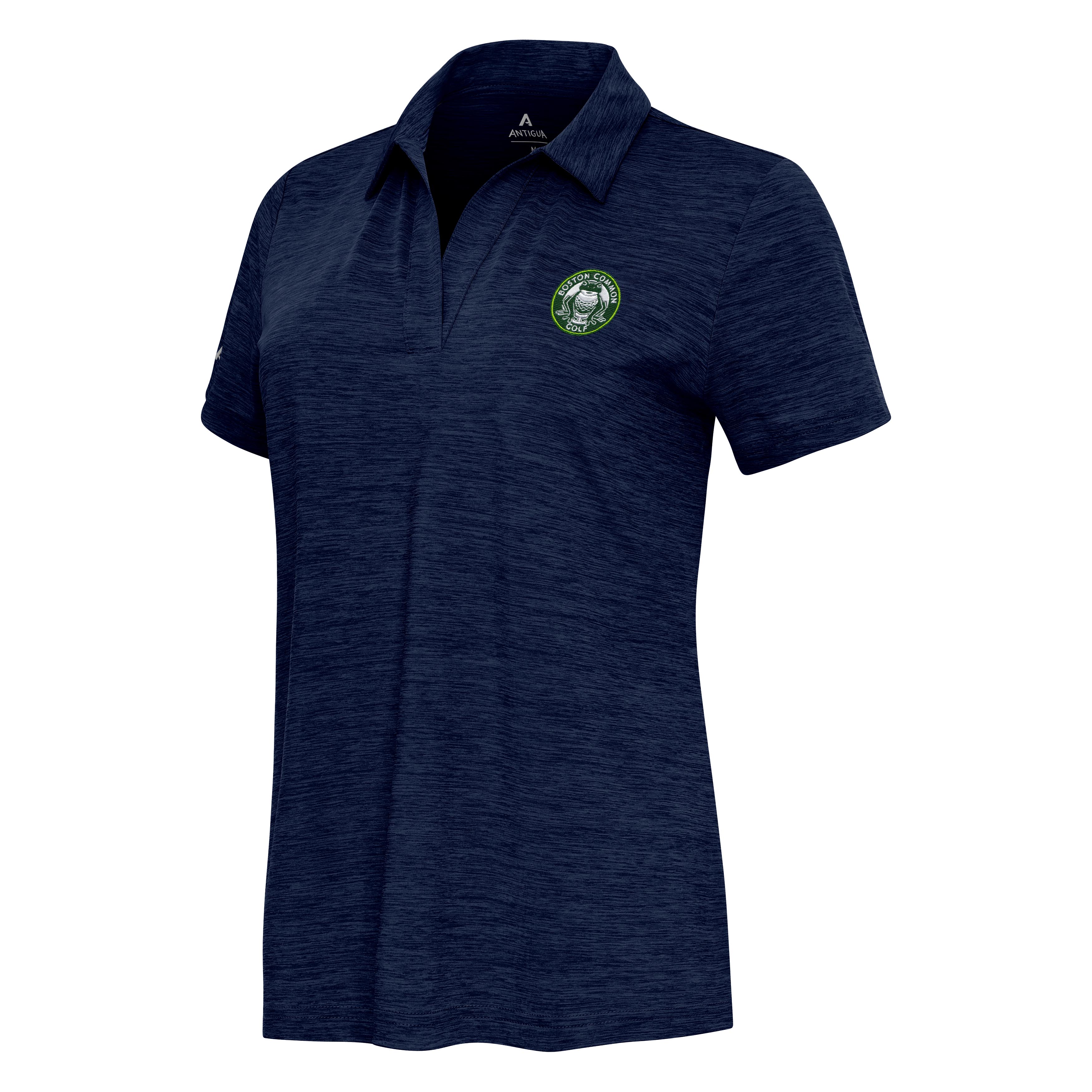Women’s Antigua Heather Navy TGL Boston Common Golf Layout V-Neck Performance Polo Women’s Antigua Heather Navy TGL Boston Common Golf Layout V-Neck Performance Polo