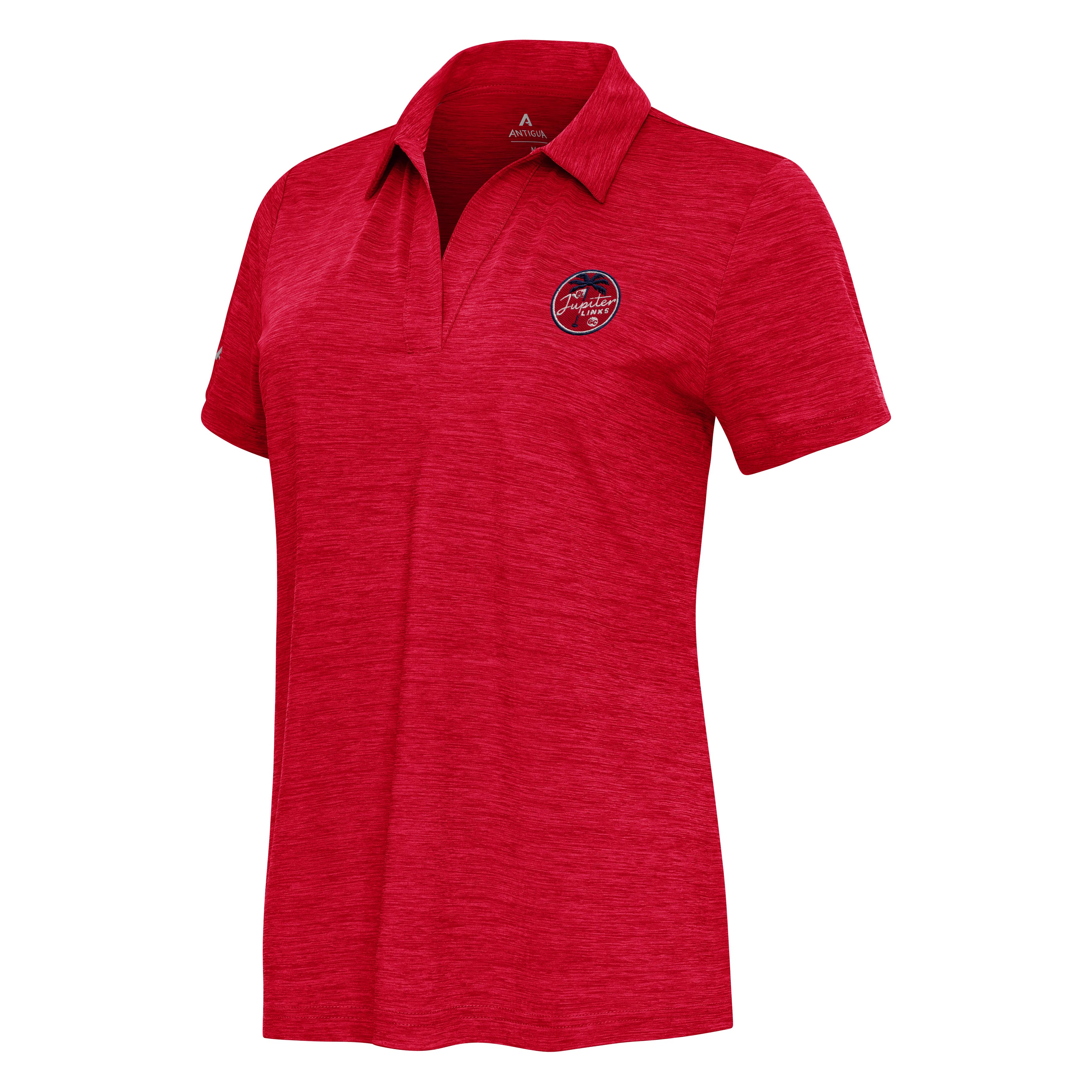 Women’s Antigua Heather Red TGL Jupiter Links Golf Club Layout V-Neck Performance Polo Women’s Antigua Heather Red TGL Jupiter Links Golf Club Layout V-Neck Performance Polo