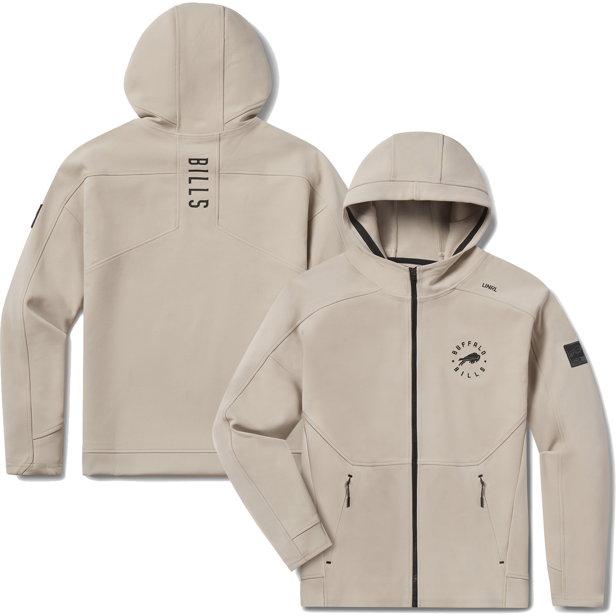 Unisex UNRL Cream Buffalo Bills Impact Full-Zip Hooded Jacket