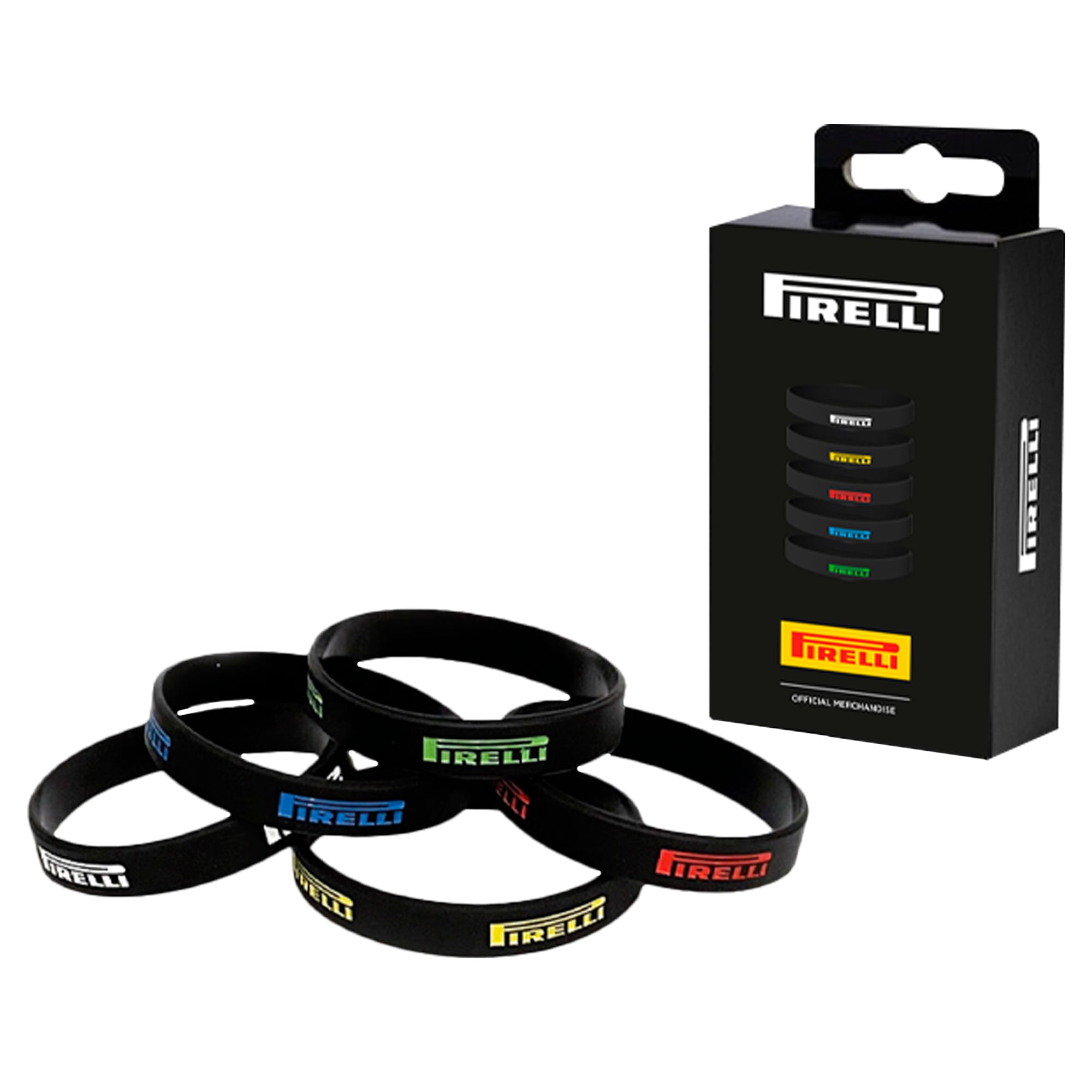 Pirelli Lot de 5 bracelets en caoutchouc