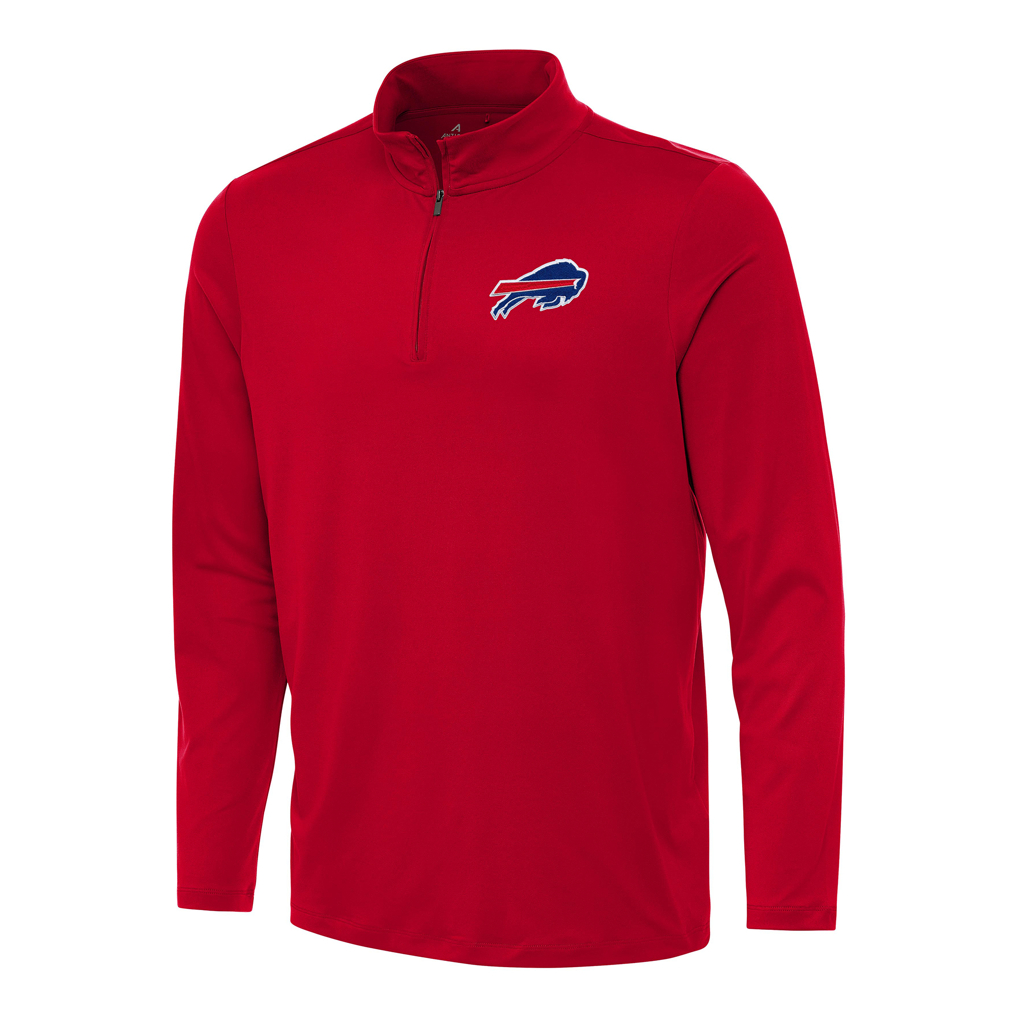 Men's Antigua Red Buffalo Bills Reprocess Quarter-Zip Top