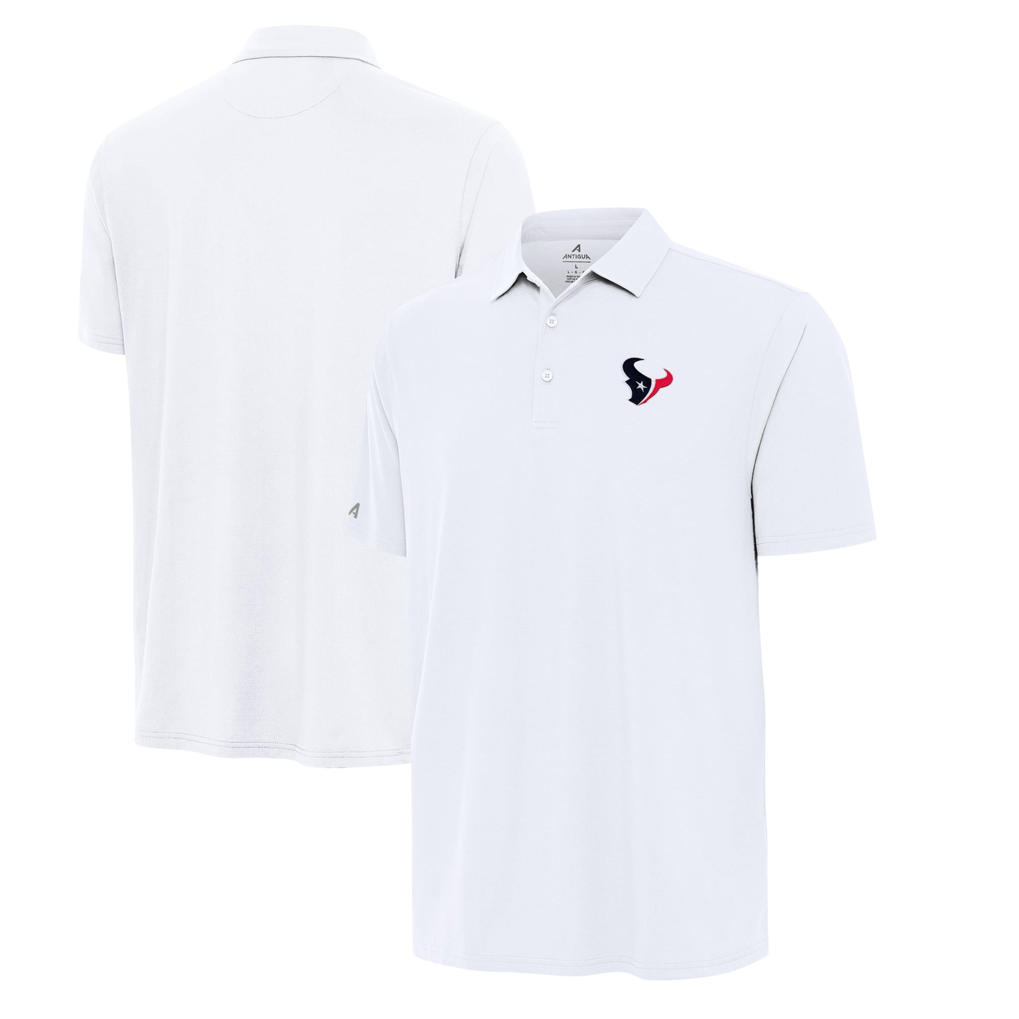 Men’s Antigua White Houston Texans Era Polo Men’s Antigua White Houston Texans Era Polo