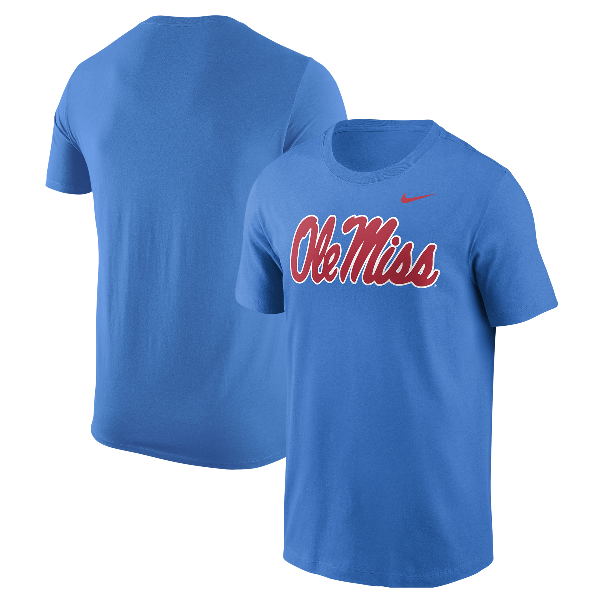 Men's Nike Powder Blue Ole Miss Rebels Logo T-Shirt