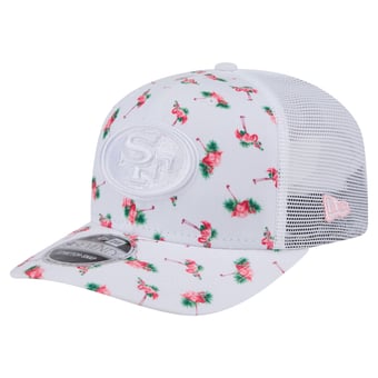 Men's New Era White San Francisco 49ers Adventure Flamingo Pattern 9SEVENTY Stretch-Snap Hat