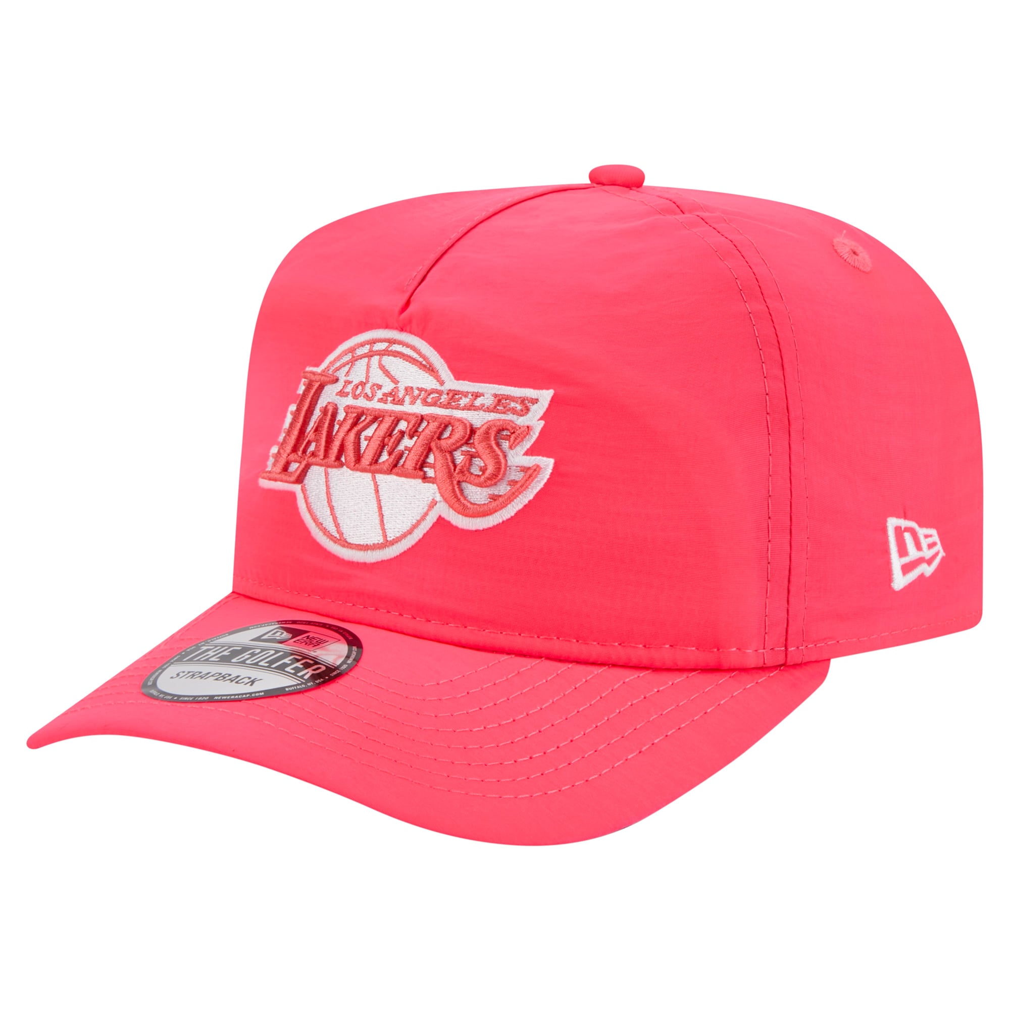 Men's New Era Pink Los Angeles Lakers Injection Everyday Golfer Adjustable Hat