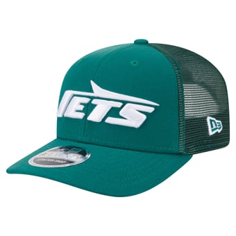 Men's New Era Green New York Jets Main Trucker 9SEVENTY Stretch-Snap Hat