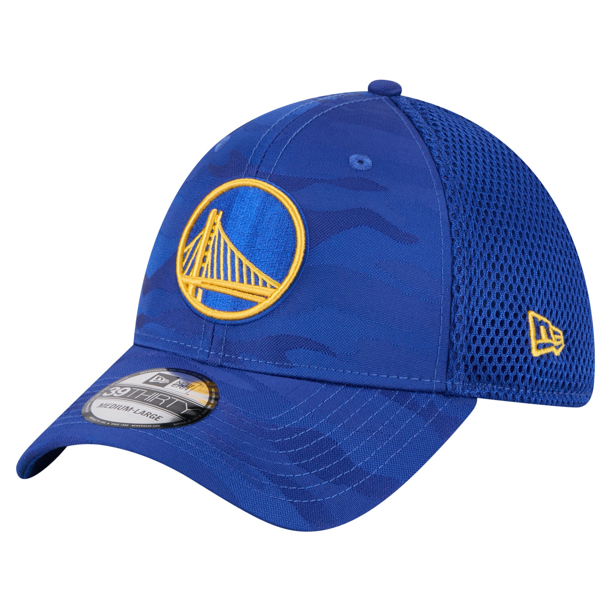 Men's New Era Royal Golden State Warriors Subtle Camo 39THIRTY Flex Hat