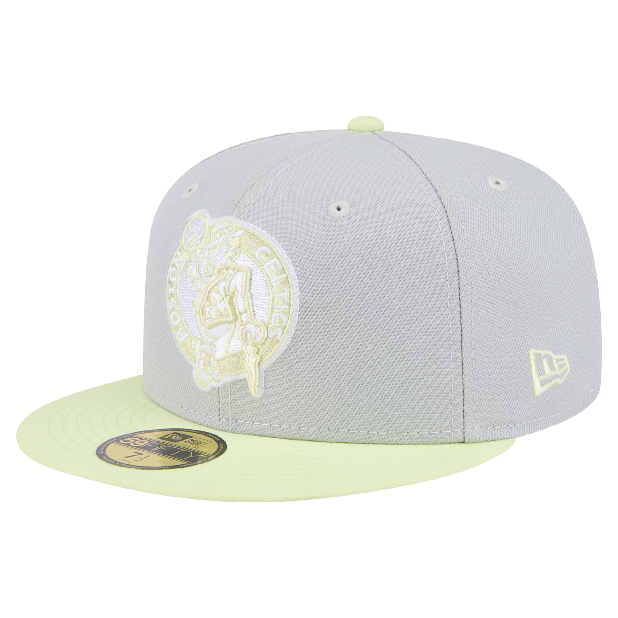 Men's New Era Gray/Green Boston Celtics Color Pack 2-Tone 59FIFTY Fitted Hat