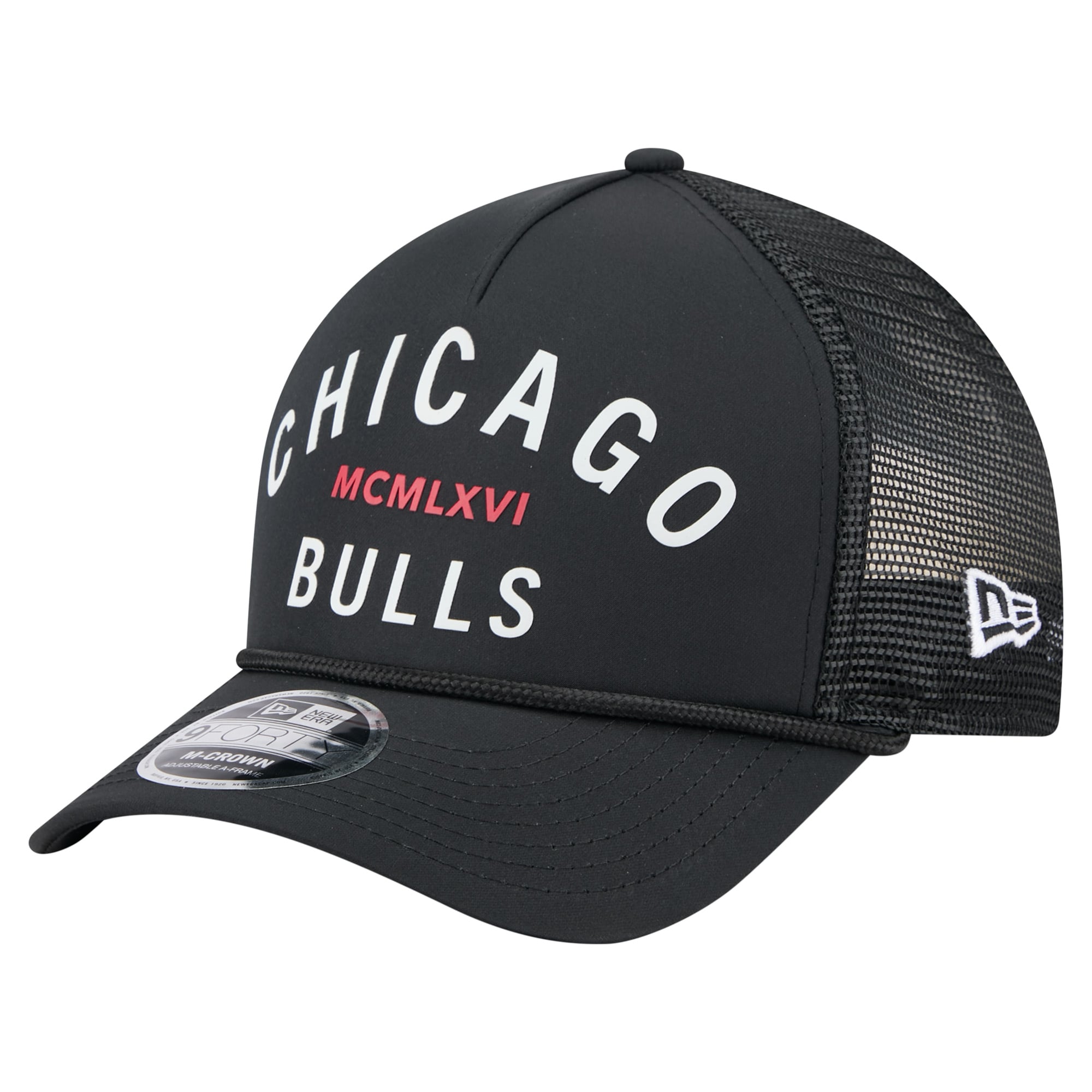 Men's New Era Black Chicago Bulls Minimalist 9FORTY M-Crown Adjustable Hat